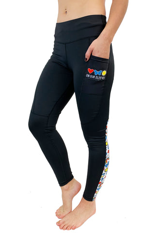 3103 - The  "On Our Sleeves" Victory Legging/Black