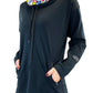 3108 - The  "On Our Sleeves" Snorkel Neck/Black - FINAL SALE