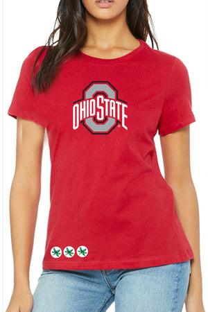 1203- Ohio State Athletic O Unisex SS Tee/Red - FINAL SALE