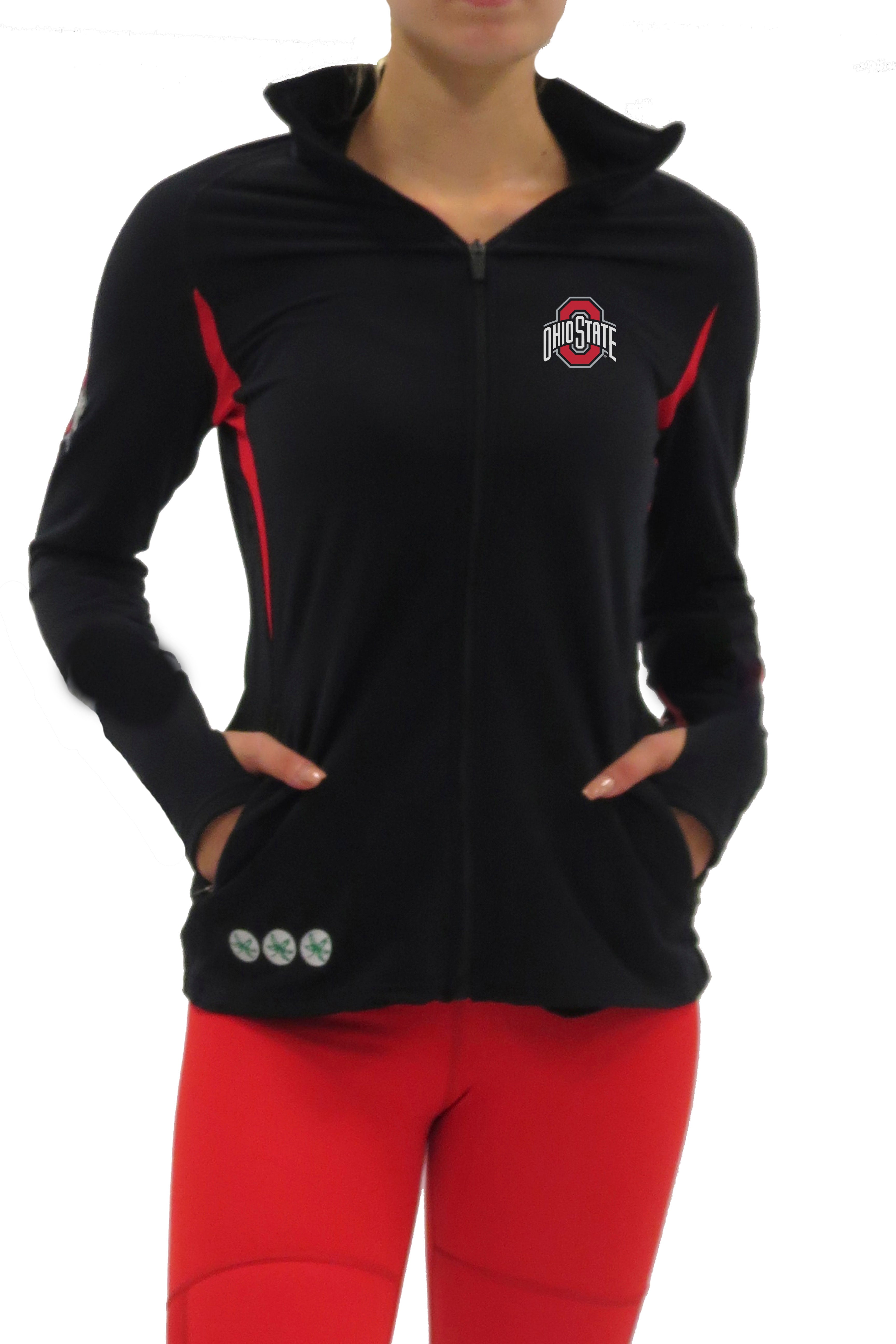 2102 - The Ohio State University Luxe Full Zip Gameday Pullover/Black