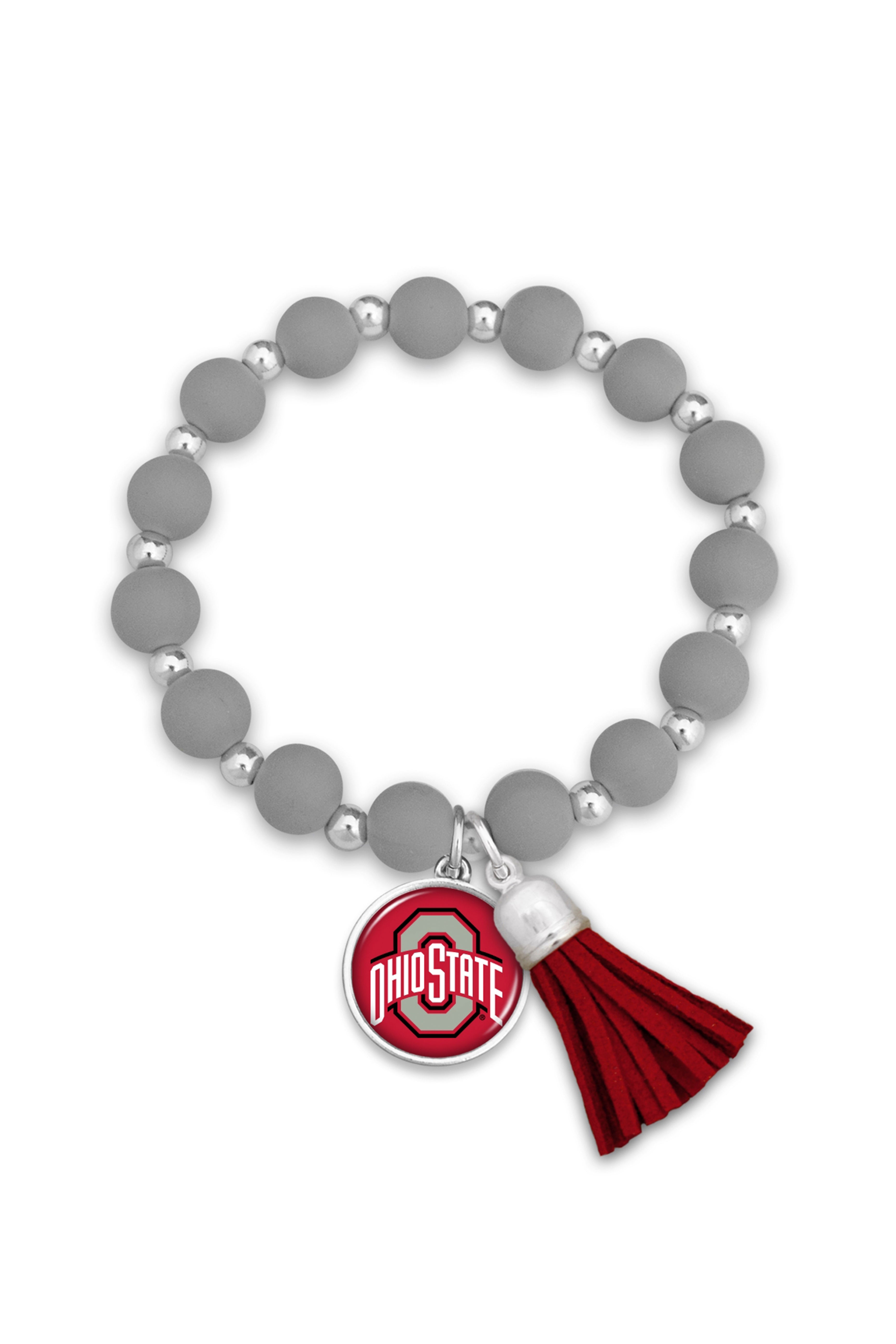 5427 -Ohio State Tassel Bracelet (2 Colors Available)