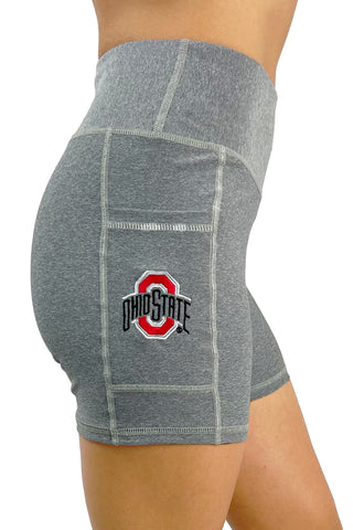 1200 - Ohio State Buckeyes Athletic O Pocket Short/ Heather Grey