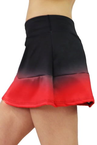 2405 - Ohio State Athletic O Ombre Skort/ Black & Red