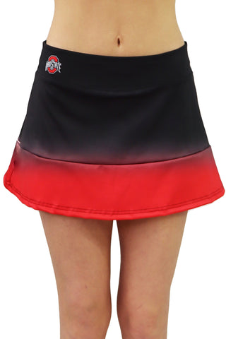 2405 - Ohio State Athletic O Ombre Skort/ Black & Red - FINAL SALE