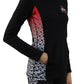 2208 -Ohio State Buckeye Leaves Ombre Luxe 1/4 Zip Pullover/ Black