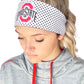 1206 - REVERSIBLE Ohio State Athletic O Polka Dot Headband