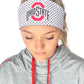 1307 - REVERSIBLE Ohio State Athletic O Polka Dot Headband