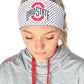 1206 - REVERSIBLE Ohio State Athletic O Polka Dot Headband