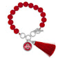 5427 -Ohio State Tassel Bracelet (2 Colors Available)