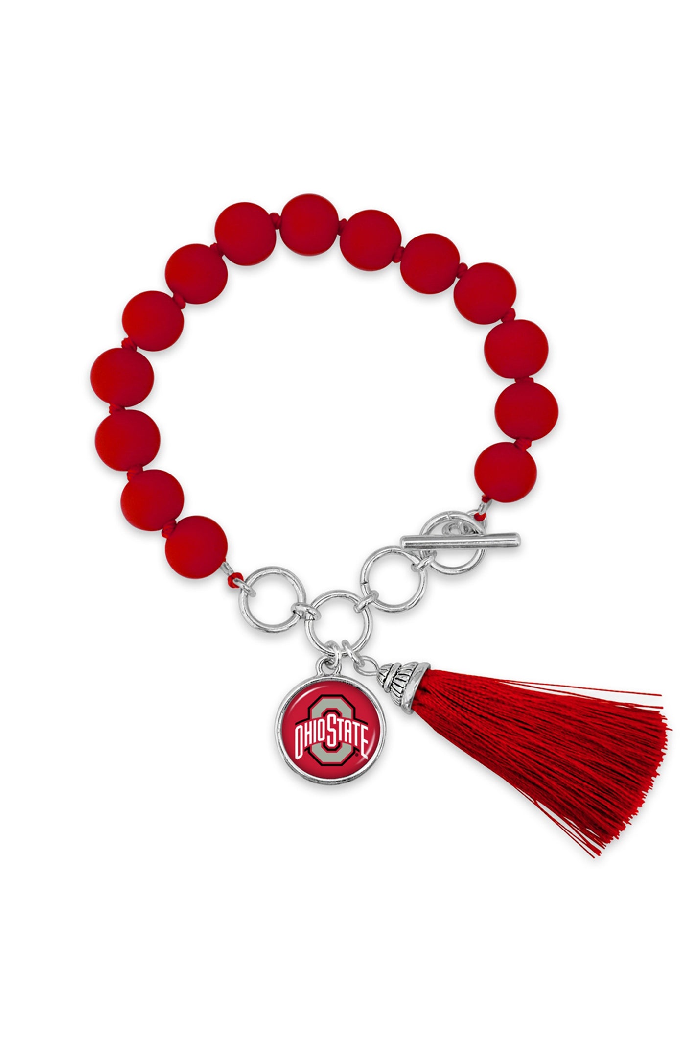 5427 -Ohio State Tassel Bracelet (2 Colors Available)