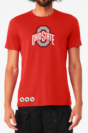 1203- Ohio State Athletic O Unisex SS Tee/Red - FINAL SALE