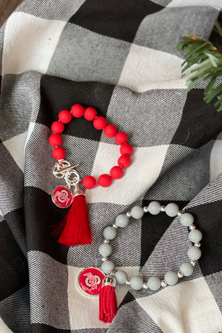 5427 -Ohio State Tassel Bracelet (2 Colors Available)