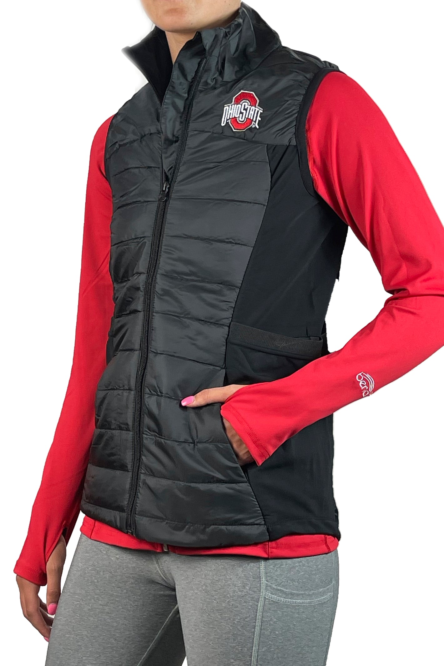 1000 - The Ohio State "Athletic Block O" Ladies Performance Vest/Black