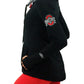 1001 -The Ohio State University Luxe Funnel Neck Long Sleeve Top/Black