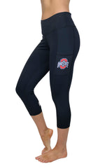 1103 - The Ohio State University "Victory" Cell Phone Pocket Capri/Black