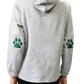 932 - Ohio University Bobcats Patchwork Snorkel Neck Hoodie/Heather Grey