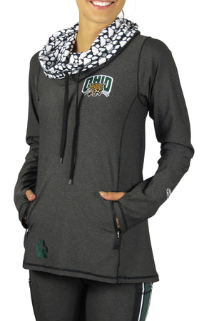 934 - The Ohio University Funnel Neck Long Sleeve/Onyx