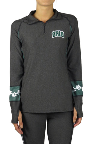 935 - The Ohio University 1/4 Zip Gameday Pullover/Onyx