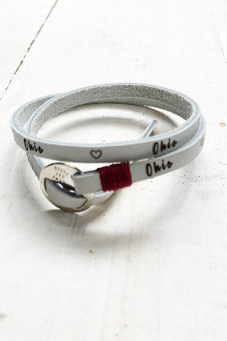 5426 - Ohio Leather Wrap Bracelet