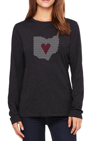 5403 - Ohio Hearts Unisex Longsleeve Tee/Black- FINAL SALE