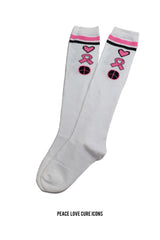 5422 - Pink Ribbon High Knee Socks (Various Prints)
