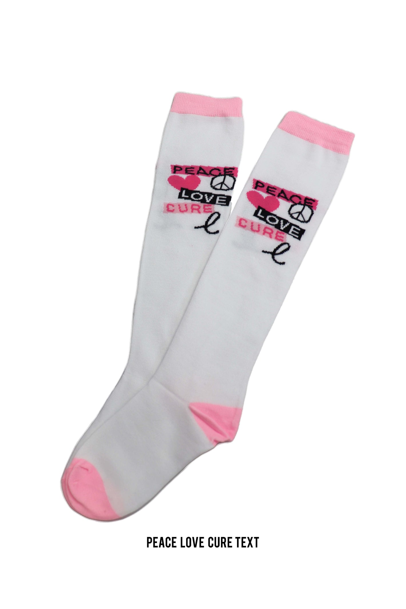 5422 - Pink Ribbon High Knee Socks (Various Prints)