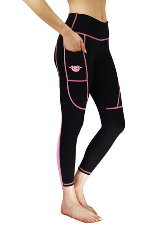 7202 - "When Pigs Fly"  Victory Cell Pocket Legging/ Black