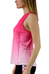 3211 -The Shelley Meyer Open Back Tank - Pink/ White Ombre