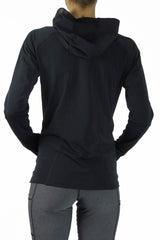7302 - Hope Pink Ribbon - Performance Pony Tail Hoodie/Black