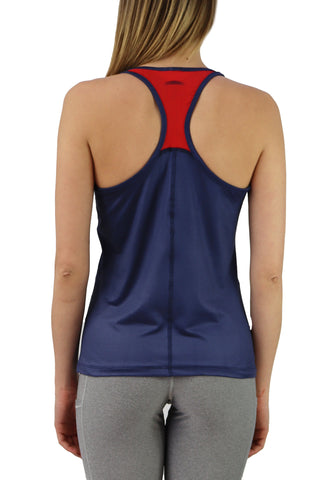 7005- RunTheBluegrass Meshback Racer Tank - Navy