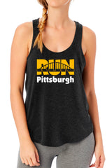 7106 - "Run Pittsburgh" Tank/Black- Final Sale