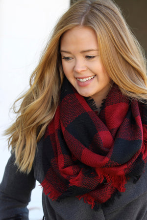 5412 - Plaid Infinity Scarf (Various Colors)