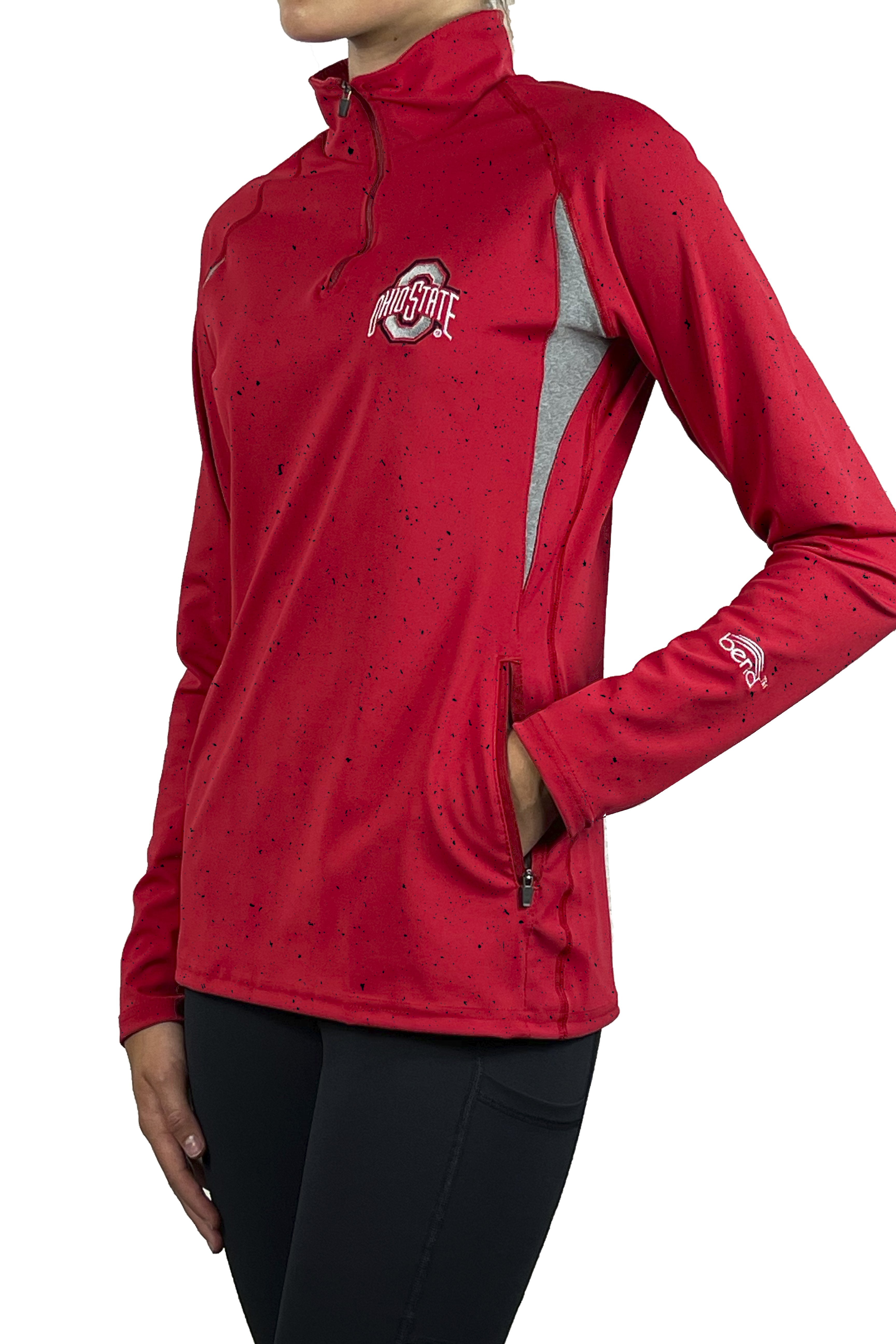 2306 - The Ohio State University "Noise" 1/4 Zip Pullover/Red