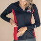 1402 - OSU Athletic O Full Zip Ribbed Panel Pullover/Black