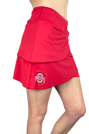 2201 - The Ohio State Athletic Block O Petal Performance Skort/ Red