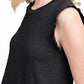 4009 - Ruffle Neck Tank Top/ Black