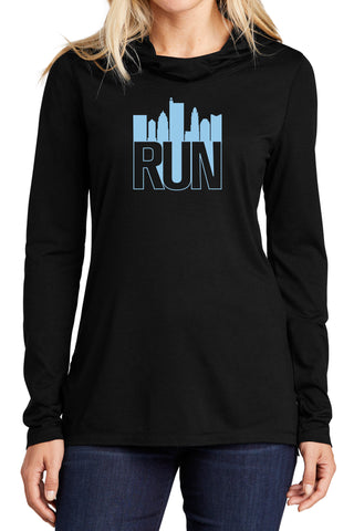 3200 -Run CBUS Skyline Ladies Triblend Hoodie/ Black -FINAL SALE