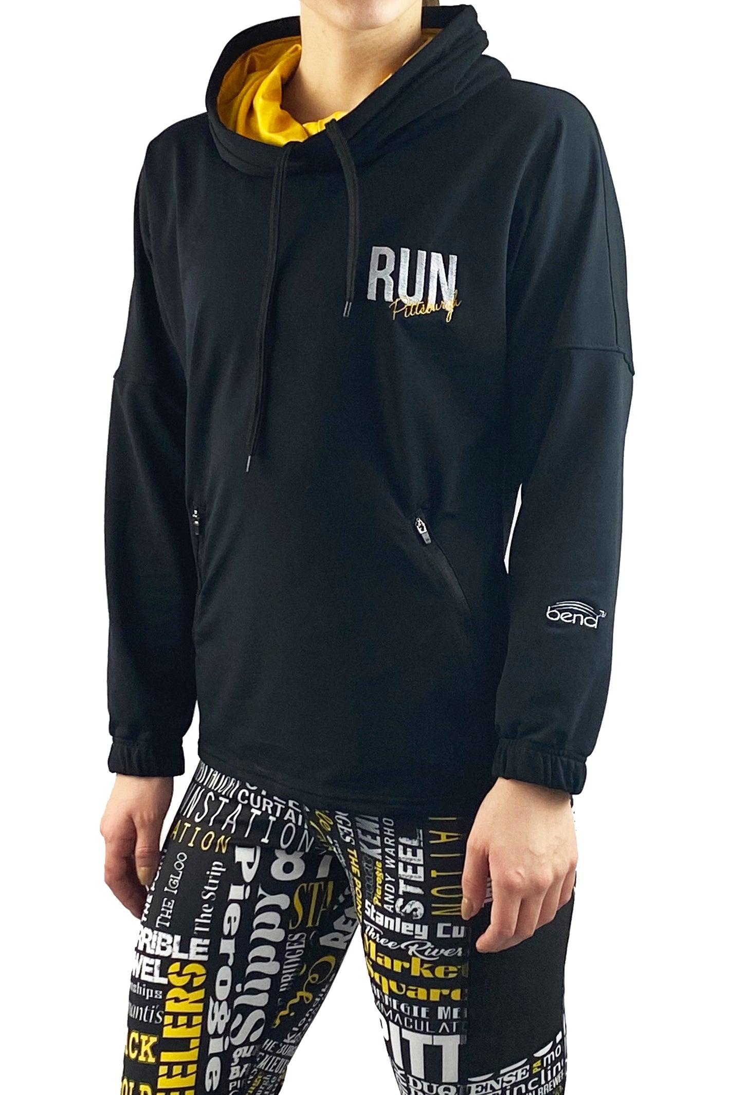 3118 -  Run Pittsburgh Snorkel Neck/Black - FINAL SALE