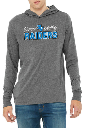 5217 -Unisex "Seneca Valley Raiders Stacked logo "  Lightweight Hoodie / Charcoal