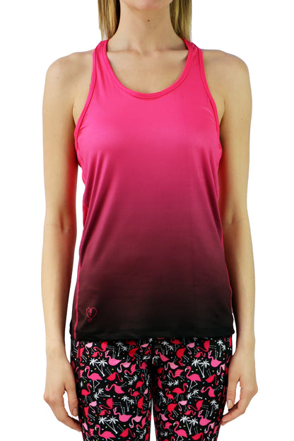 HC -The Shelley Meyer Flamingo Meshback Racer Tank/ Pink & Black - FINAL SALE