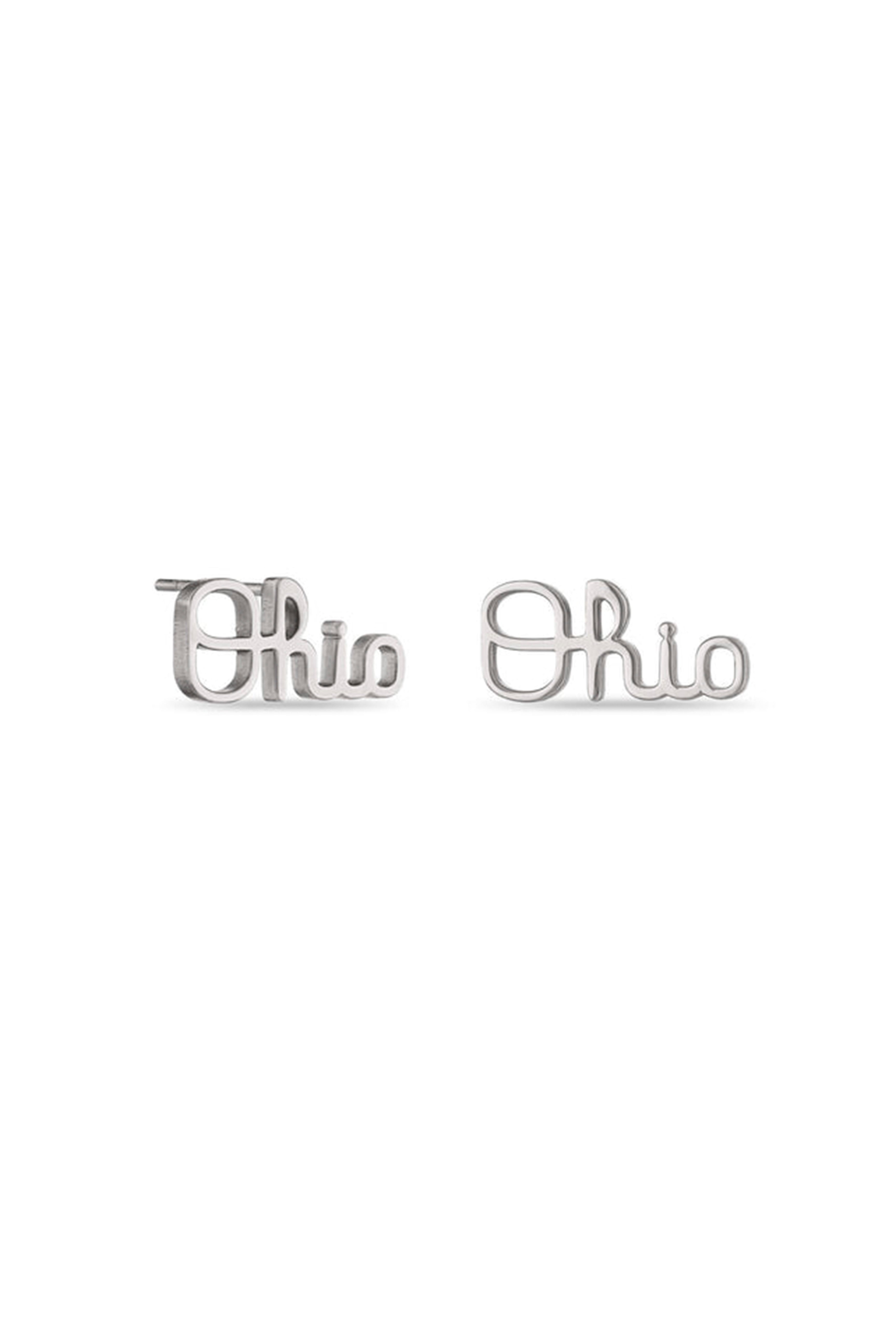 5420 - Ohio State Script Ohio Stud Earrings/Silver