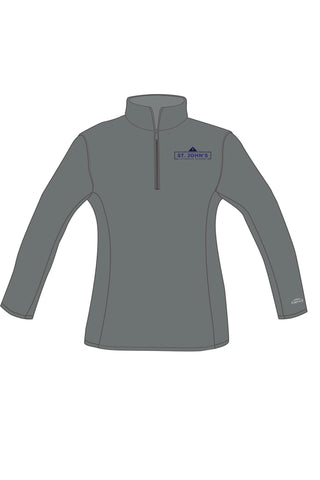 5226 - St John's Lutheran School Ladies 1/4 Zip Performance Pullover/ Grey