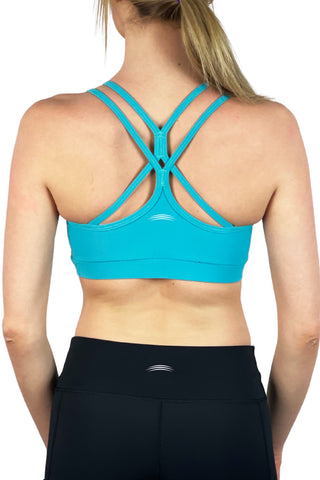 4004 - The Visceral YBack Strappy Bra/Caribbean Blue- FINAL SALE