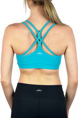 4004 - The Visceral YBack Strappy Bra/Caribbean Blue- FINAL SALE