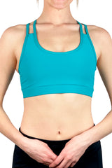 4004 - The Visceral YBack Strappy Bra/Caribbean Blue- FINAL SALE