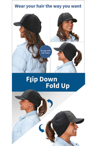 5414 - Women's Quilted Winter Ponytail Trucker Hat