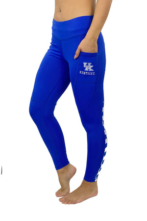 910- University of Kentucky "Victory" Cell Phone Pocket Legging/Blue