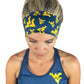 913 - West Virginia University Reversible Headband Gold w/Navy