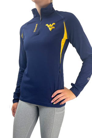 924 - West Virginia University Mountaineers 1/4 Zip Pullover/Navy