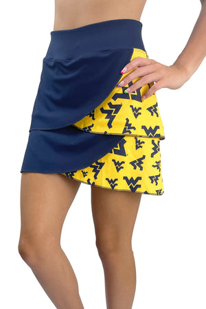 923 - West Virginia University Flying WV Performance Skort/Navy